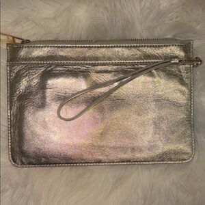Silver Wristlet Clutch